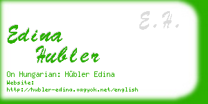edina hubler business card